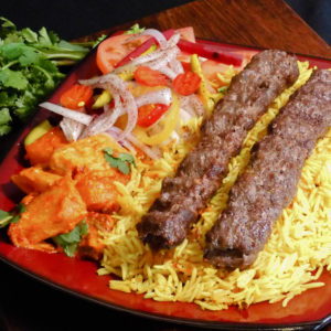 epic pita kafta kabob skewer grilled plate rice potatoes vegetables halal healthy salad